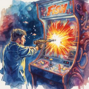 Màn hình game bắn cá 1DN88 với đàn cá nhiều màu